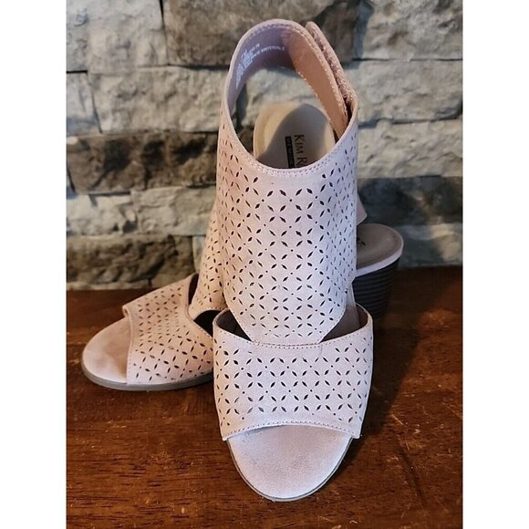 Kim Rogers Vyna Memory Foam Women's Open Toe Stacked Heel 7 M - Picture 1 of 11